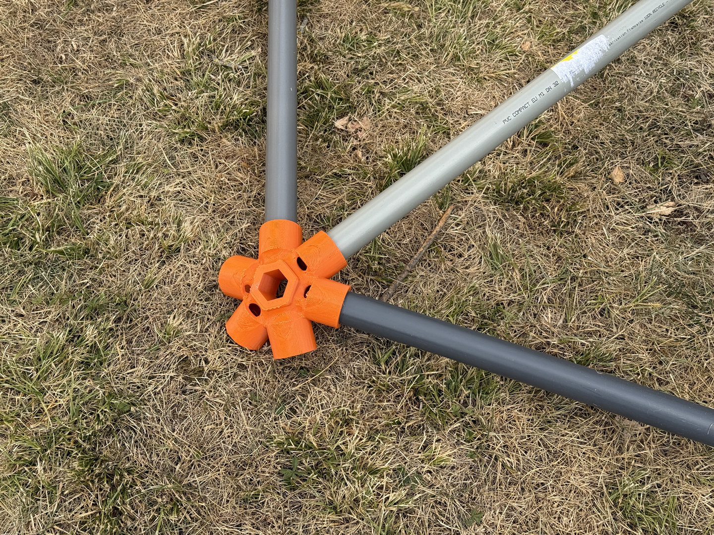 Pièce de jonction à 6 bords en PETG